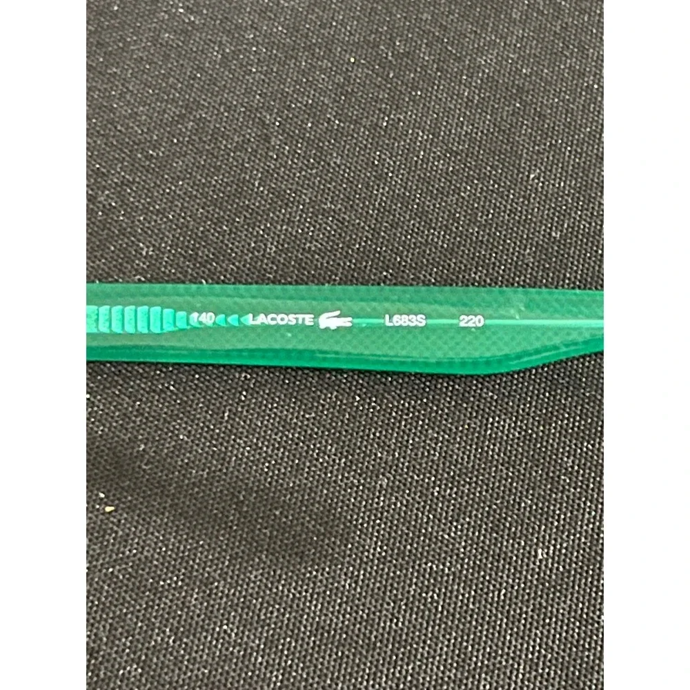 Lacoste L683S 220‎ Rectangle Sunglasses Green Black Two-Tone with Case